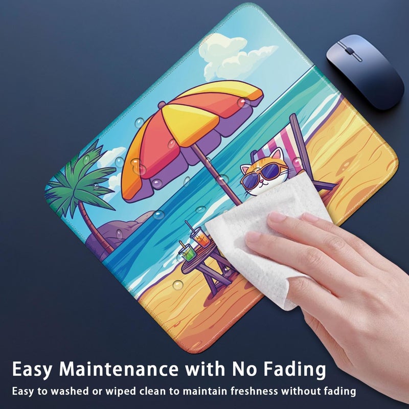 Flodirise Non-Slip Mouse Pad Gaming Mouse Pad Small Mousepad for Computer, Laptop, Gamer, Cat Pattern, 8x10 inch - Image 5